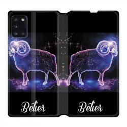 Housse cuir portefeuille pour Samsung Galaxy A31 Signe Zodiaque 2 Bélier
