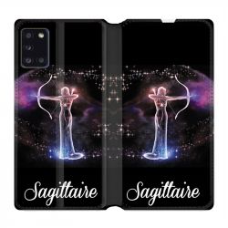 Housse cuir portefeuille pour Samsung Galaxy A31 Signe Zodiaque 2 Sagittaire