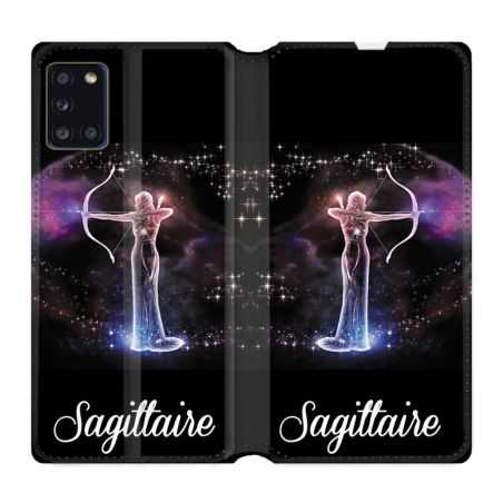 Housse cuir portefeuille pour Samsung Galaxy A31 Signe Zodiaque 2 Sagittaire