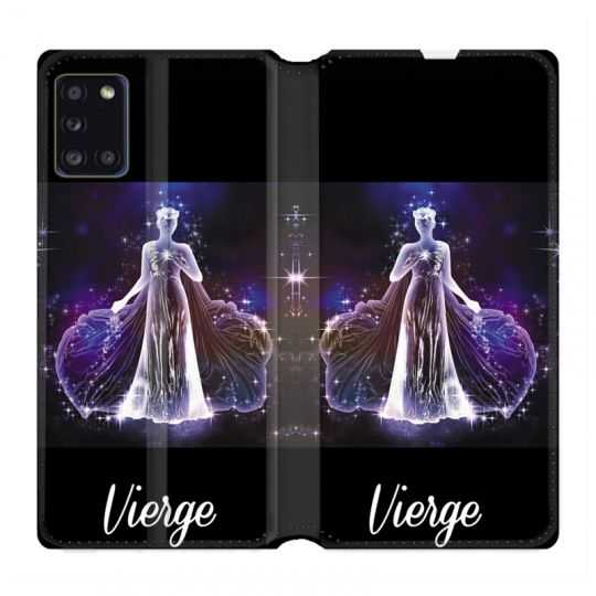 Housse cuir portefeuille pour Samsung Galaxy A31 Signe Zodiaque 2 Vierge
