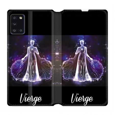 Housse cuir portefeuille pour Samsung Galaxy A31 Signe Zodiaque 2 Vierge
