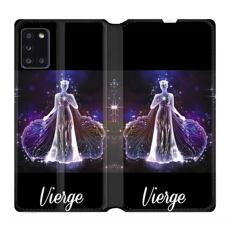 Housse cuir portefeuille pour Samsung Galaxy A31 Signe Zodiaque 2 Vierge