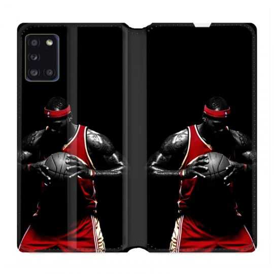 Housse cuir portefeuille pour Samsung Galaxy A31 Basketeur