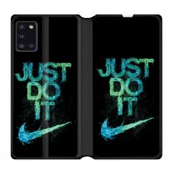 Housse cuir portefeuille pour Samsung Galaxy A31 Nike Just Do It