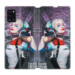 Housse cuir portefeuille pour Samsung Galaxy A31 Harley Quinn Batte