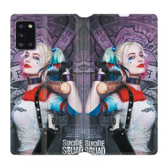 Housse cuir portefeuille pour Samsung Galaxy A31 Harley Quinn Batte