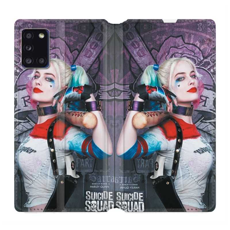 Housse cuir portefeuille pour Samsung Galaxy A31 Harley Quinn Batte