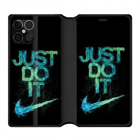 Housse Cuir Portefeuille Pour Iphone 12 / 12 Pro Nike Just Do It
