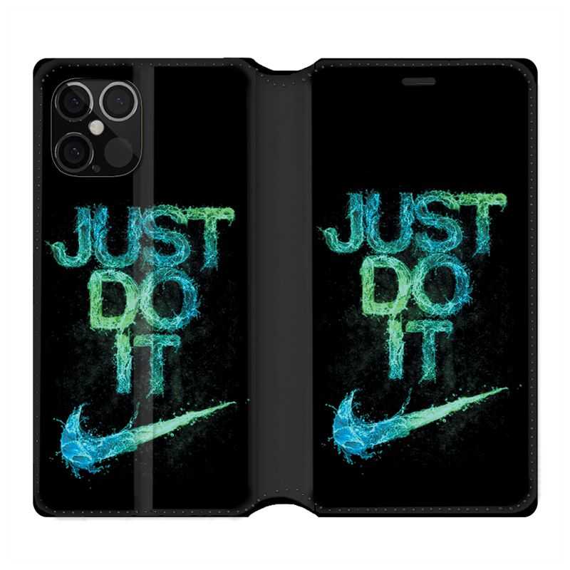 Housse Cuir Portefeuille Pour Iphone 12 / 12 Pro Nike Just Do It
