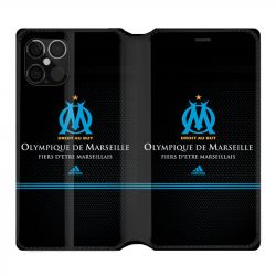 Housse Cuir Portefeuille Pour Iphone 12 / 12 Pro Olympique Marseille OM Fier etre Marseillais