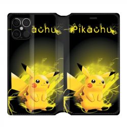 Housse Cuir Portefeuille Pour Iphone 12 / 12 Pro Pokemon Pikachu EclAir