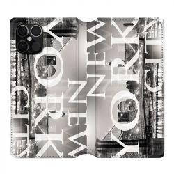 Housse Cuir Portefeuille Pour Iphone 12 / 12 Pro Amerique USA New York
