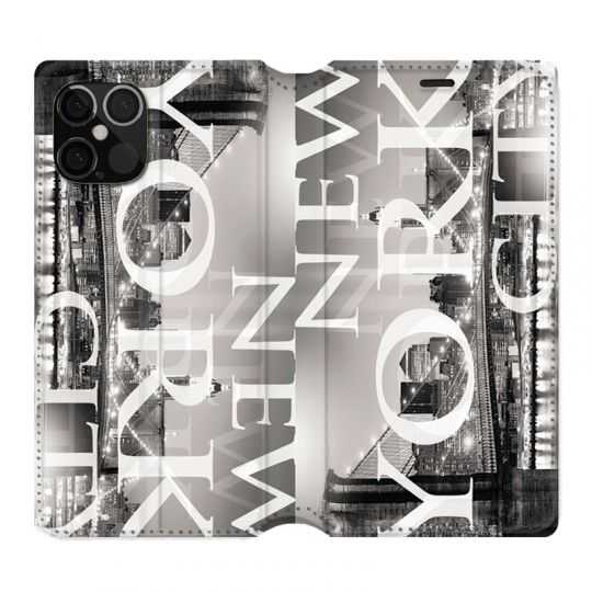 Housse Cuir Portefeuille Pour Iphone 12 / 12 Pro Amerique USA New York
