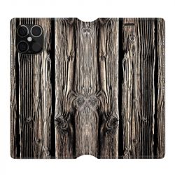 Housse Cuir Portefeuille Pour Iphone 12 / 12 Pro Texture Bois