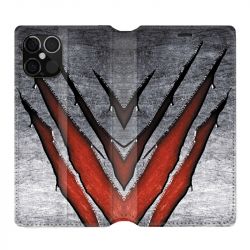 Housse Cuir Portefeuille Pour Iphone 12 / 12 Pro Texture Beton