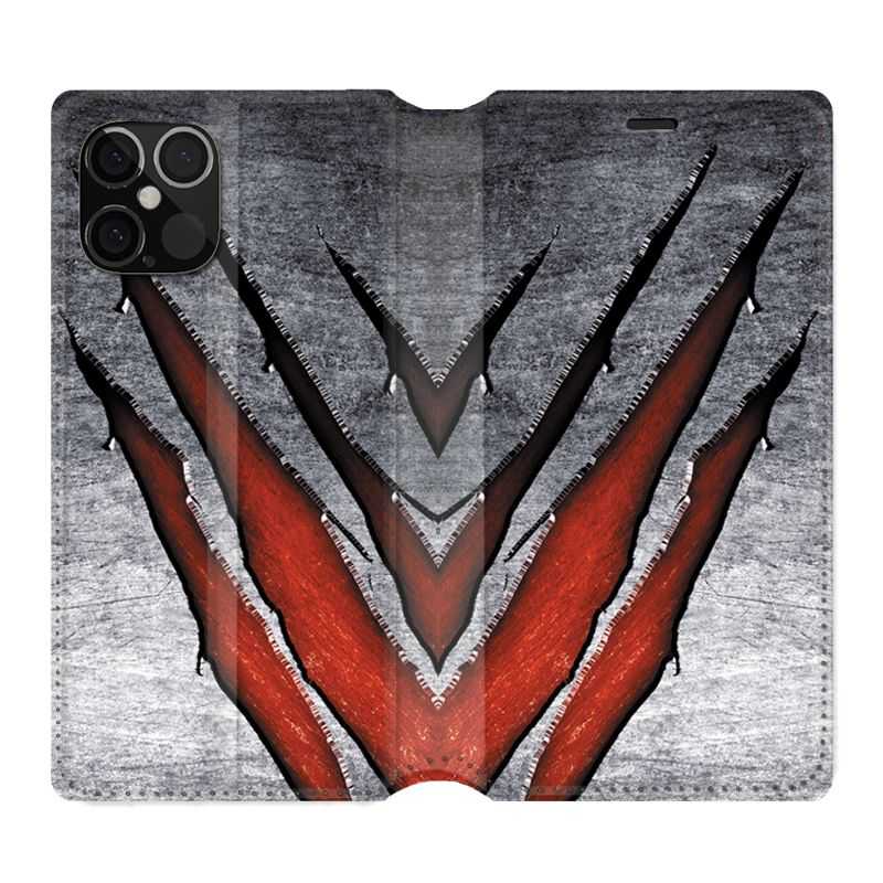 Housse Cuir Portefeuille Pour Iphone 12 / 12 Pro Texture Beton