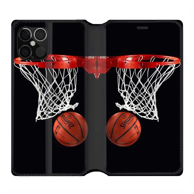 Housse Cuir Portefeuille Pour Iphone 12 / 12 Pro Panier Basket