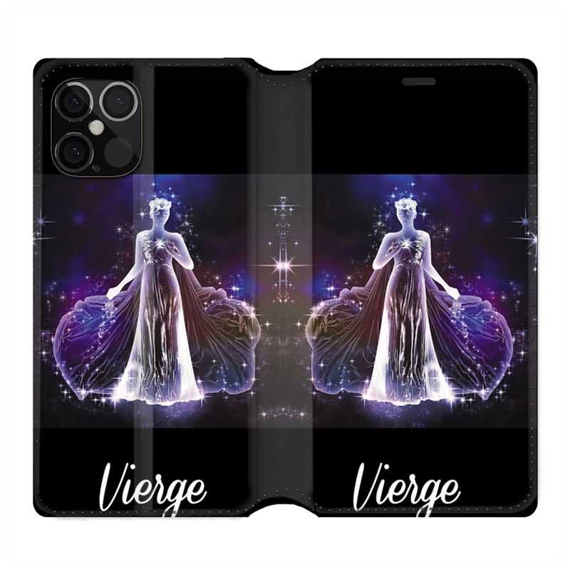 Housse Cuir Portefeuille Pour Iphone 12 / 12 Pro Signe Zodiaque 2 Vierge