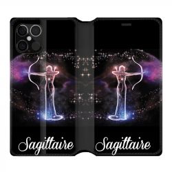 Housse Cuir Portefeuille Pour Iphone 12 / 12 Pro Signe Zodiaque 2 SagittAire