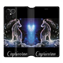 Housse Cuir Portefeuille Pour Iphone 12 / 12 Pro Signe Zodiaque 2 Capricorne