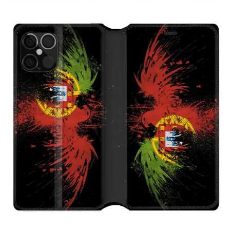 Housse Cuir Portefeuille Pour Iphone 12 / 12 Pro Portugal Aigle