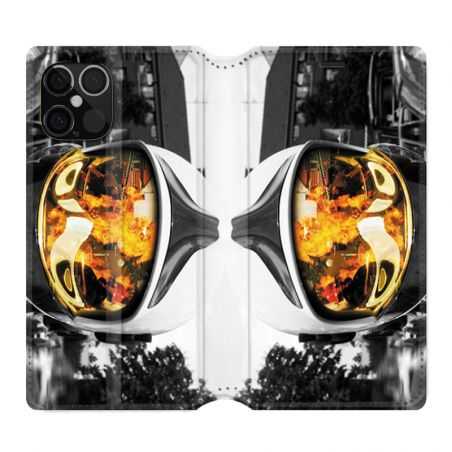 Housse Cuir Portefeuille Pour Iphone 12 / 12 Pro Pompier Casque Feu