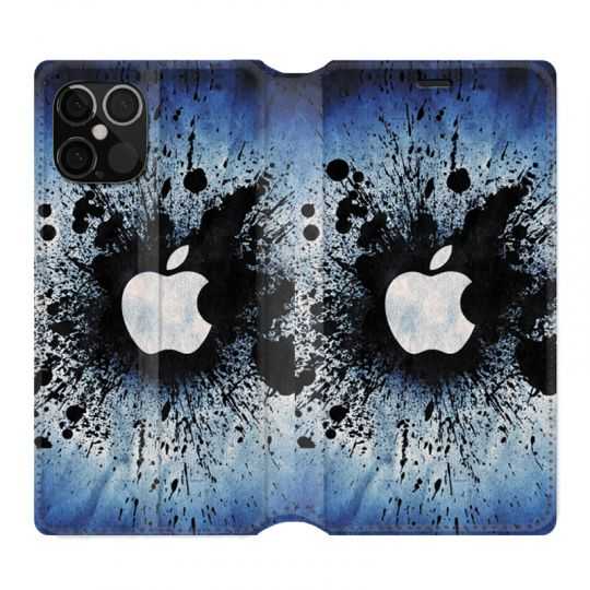 Housse Cuir Portefeuille Pour Iphone 12 / 12 Pro Pomme Eclaboussure