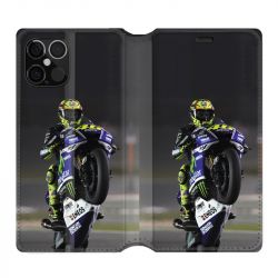 Housse Cuir Portefeuille Pour Iphone 12 / 12 Pro Moto Wheeling
