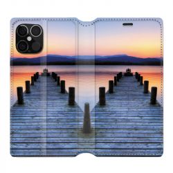 Housse Cuir Portefeuille Pour Iphone 12 / 12 Pro Ponton