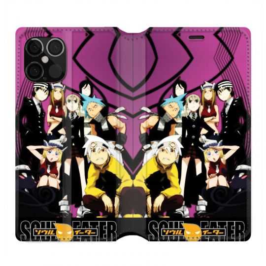 Housse Cuir Portefeuille Pour Iphone 12 / 12 Pro Manga Soul Eater Violet
