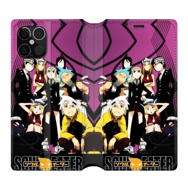 Housse Cuir Portefeuille Pour Iphone 12 / 12 Pro Manga Soul Eater Violet