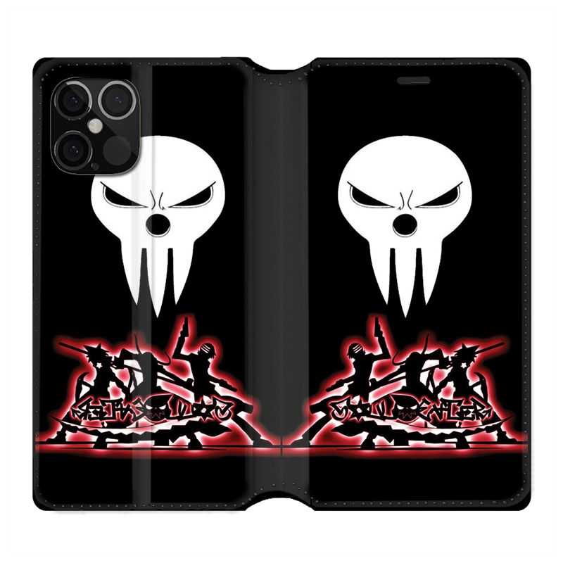 Housse Cuir Portefeuille Pour Iphone 12 / 12 Pro Manga Soul Eater Noir