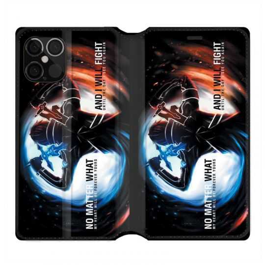 Housse Cuir Portefeuille Pour Iphone 12 / 12 Pro Manga SAO sword Art Online Fight