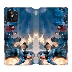 Housse Cuir Portefeuille Pour Iphone 12 / 12 Pro Manga Gunm Affiche
