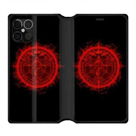Housse Cuir Portefeuille Pour Iphone 12 / 12 Pro Manga Full Alchemist Logo