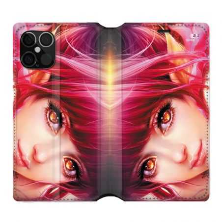 Housse Cuir Portefeuille Pour Iphone 12 / 12 Pro Manga Elfe