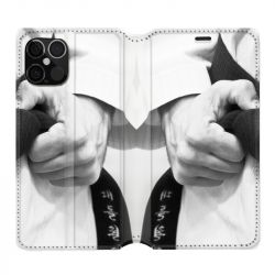 Housse Cuir Portefeuille Pour Iphone 12 / 12 Pro Judo Kimono
