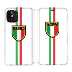 Housse Cuir Portefeuille Pour Iphone 12 / 12 Pro Italie 3 Blanc
