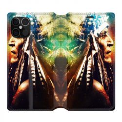 Housse Cuir Portefeuille Pour Iphone 12 / 12 Pro Indien