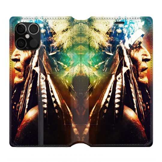 Housse Cuir Portefeuille Pour Iphone 12 / 12 Pro Indien