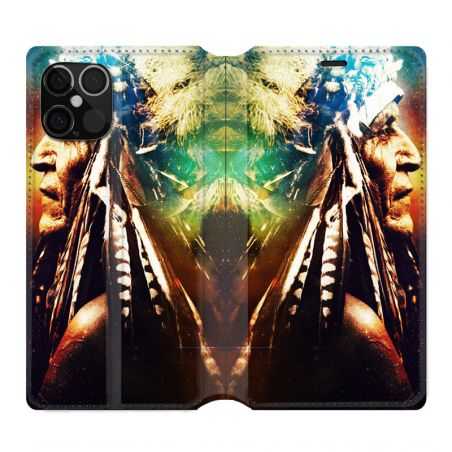 Housse Cuir Portefeuille Pour Iphone 12 / 12 Pro Indien