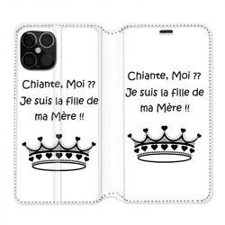 Housse Cuir Portefeuille Pour Iphone 12 / 12 Pro Humour Moi Chiante
