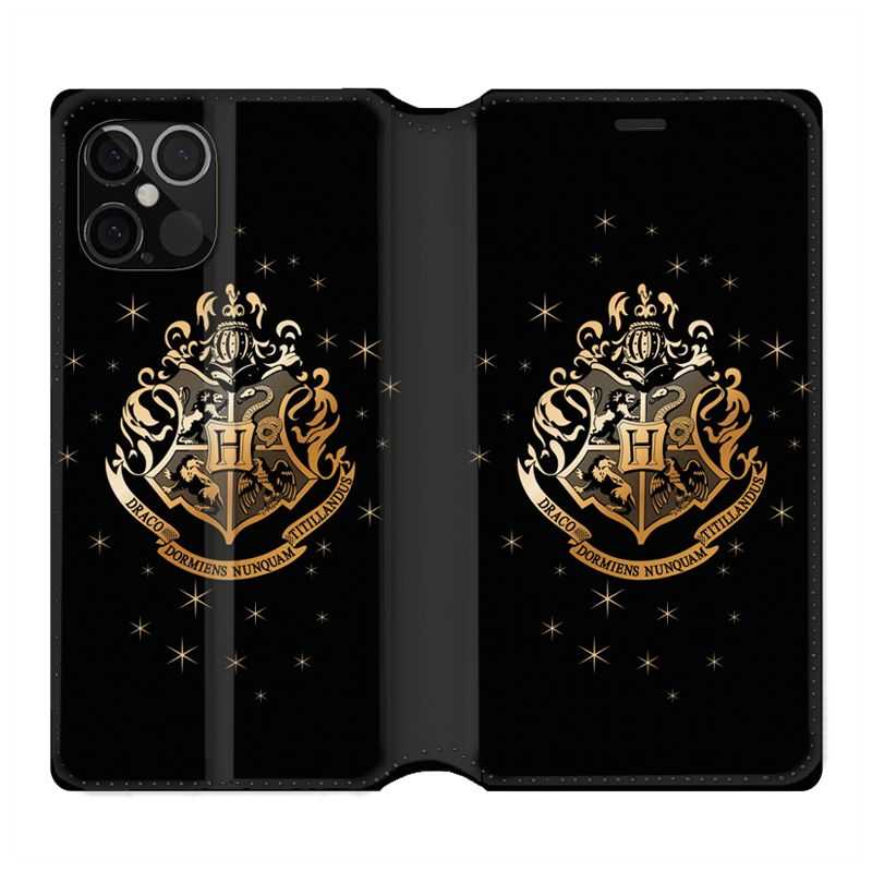 Housse Cuir Portefeuille Pour Iphone 12 / 12 Pro WB License Harry Potter Poudlard