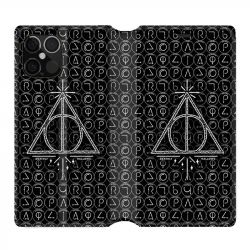 Housse Cuir Portefeuille Pour Iphone 12 / 12 Pro WB License Harry Potter Triangle Noir
