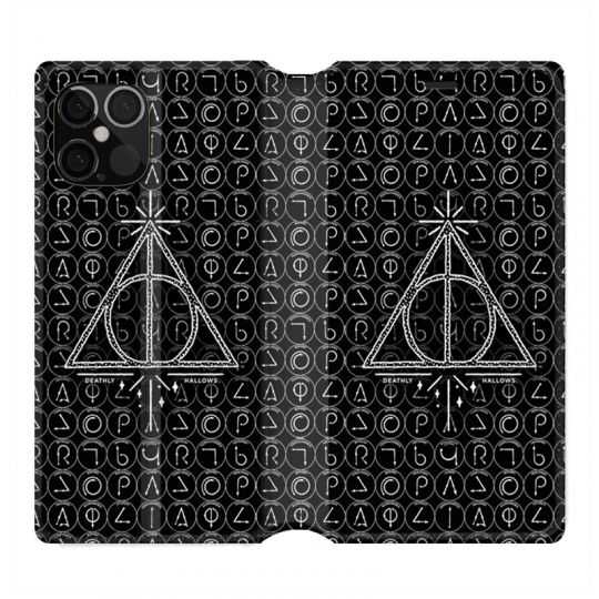 Housse Cuir Portefeuille Pour Iphone 12 / 12 Pro WB License Harry Potter Triangle Noir