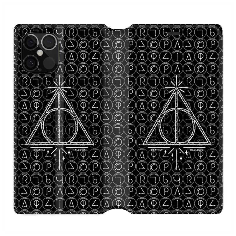 Housse Cuir Portefeuille Pour Iphone 12 / 12 Pro WB License Harry Potter Triangle Noir