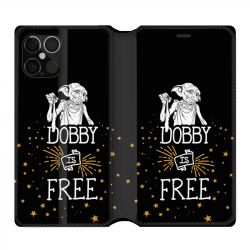 Housse Cuir Portefeuille Pour Iphone 12 / 12 Pro WB License Harry Potter Dobby Free N