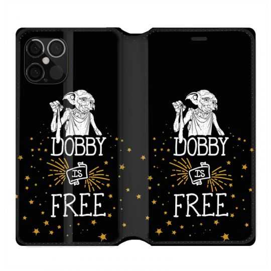 Housse Cuir Portefeuille Pour Iphone 12 / 12 Pro WB License Harry Potter Dobby Free N