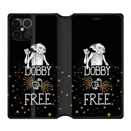 Housse Cuir Portefeuille Pour Iphone 12 / 12 Pro WB License Harry Potter Dobby Free N