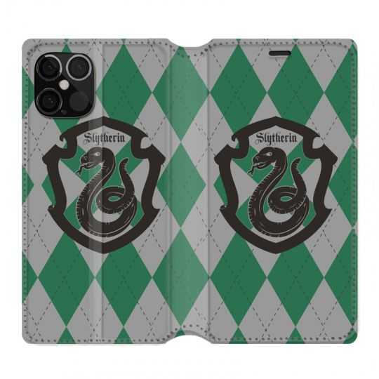 Housse Cuir Portefeuille Pour Iphone 12 / 12 Pro WB License Harry Potter Slytherin